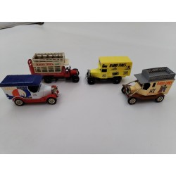 Lot De 4 Véhicules Oxford Diecast Vintage Model Radio Times Omnibus Ascot...