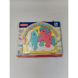 Playskool 1986 Mon Petit Poney Mb Jeux Puzzle Plastic 10 Pièces Jouet Vintage