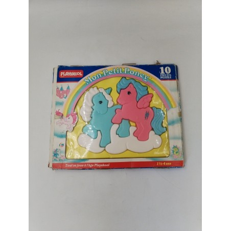 Playskool 1986 Mon Petit Poney Mb Jeux Puzzle Plastic 10 Pièces Jouet Vintage