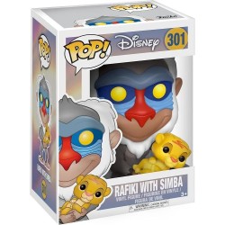 Funko Pop ! 301 Disney Lion King Rafiki With Baby Simba le Roi Lion