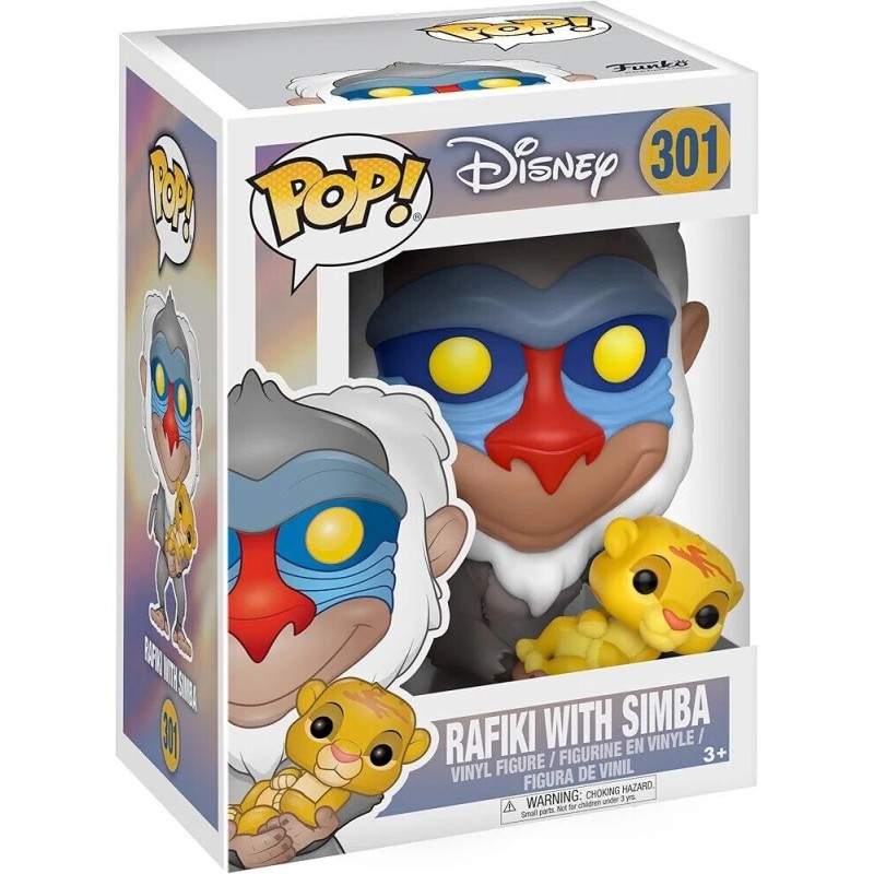 Funko Pop ! 301 Disney Lion King Rafiki With Baby Simba le Roi Lion