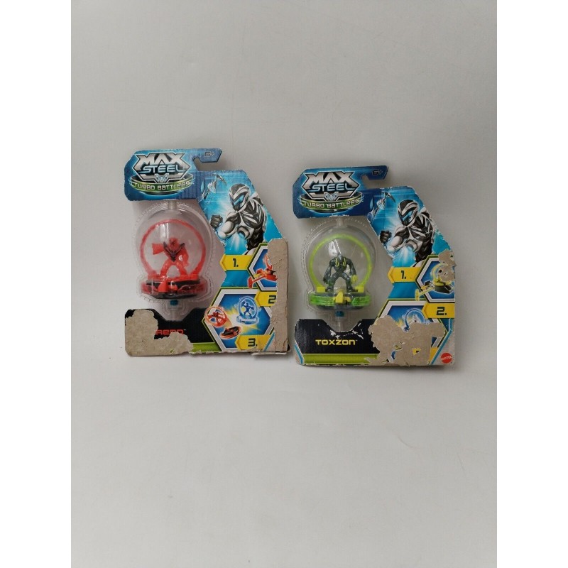 Lot De 2 Max Steel Turbo Battlers Mattel Toxzon Dredd Jouet Toupies Beyblade... Lot De 2 Max Steel Turbo Battlers Mattel Toxzon Dredd Jouet Toupies Beyblade...