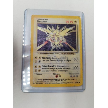 Pokémon 1999 Carte ELECTHOR 16/102 Holo Set de Base Wizards FR Pokemon