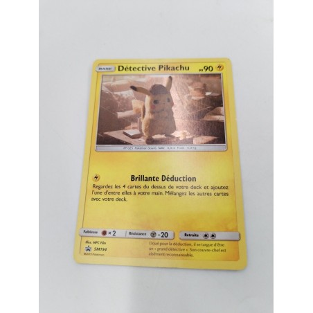 Détective Pikachu Sm194 2019 Promo Carte Pokémon Full Art Holo Reverse Nintendo