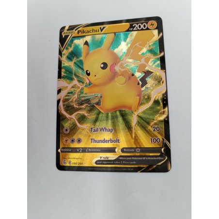 Pikachu V 086/264 2021 Gold Carte Pokémon Full Art Holo Reverse Nintendo Pokemon