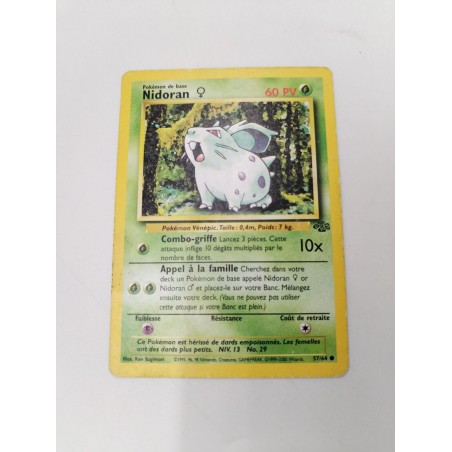 Nidoran Jungle 57/64 2000 Carte Pokémon jcc No Holo Full Art Reverse Nintendo