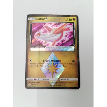 Latias 107/168 2018 Carte Pokémon jcc Holo Full Art Reverse Nintendo