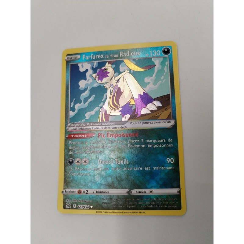farfurex de hisui radieux 123/196 Carte Pokémon jcc Holo Full Art Reverse...