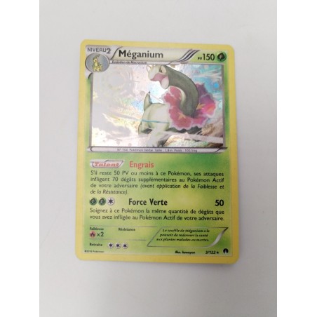 Meganium 3/122 2016 Carte Pokémon jcc Holo Full Art Reverse Nintendo