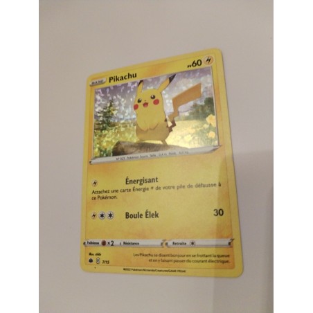 Pikachu 7/15 2022 Carte Pokémon Jcc Holo Full Art Reverse Nintendo
