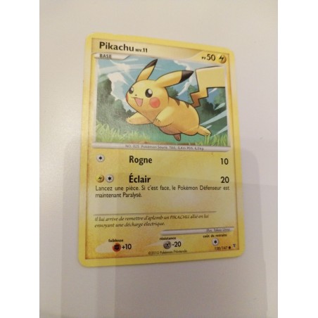 Pikachu 120/147 2010 Carte Pokémon Jcc Holo Full Art Reverse Nintendo