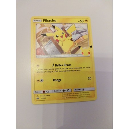 Pikachu 25/25 2021 Carte Pokémon Jcc No Holo Full Art Reverse Nintendo