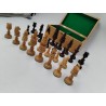 Grand Jeu D'échecs Artisanal En Bois De Palissandre Sculpté Feutrine Boite...