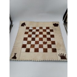 Grand Tapis De Jeu En Peau De Bête Échiquier Jeux D'échecs Échec Plateau Damier 