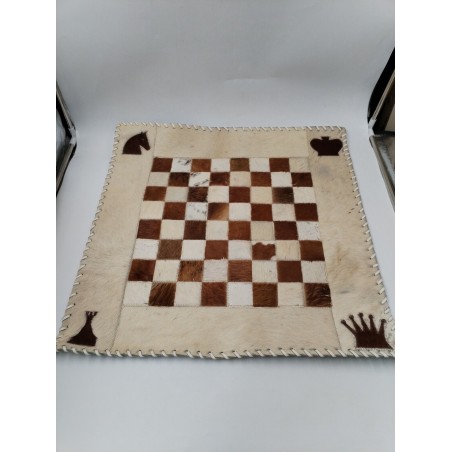 Grand Tapis De Jeu En Peau De Bête Échiquier Jeux D'échecs Échec Plateau Damier 