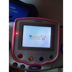 Console Vtech Vsmile Pocket Jeux Vidéo Éducatif Housse Câble Chargeur Jeu Dora