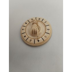 Ancien Marqueur Points Jeux Cartes Jeu Main Antique Victorian Bovine Whist