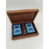 Coffret Boite Bois Et Métal Style Or Jeux De Dés Jeu De Société Cartes Carte Dé 