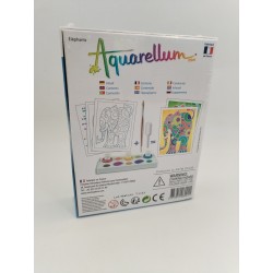 SentoSphère AQUARELLUM MINI Éléphants 4 PLANCHES Kit peinture Peintures