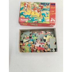 1979 Walt Disney Bambi Puzzle 45 pièces 20x26cm - Jeux Nathan Puzzles Jeu Ancien