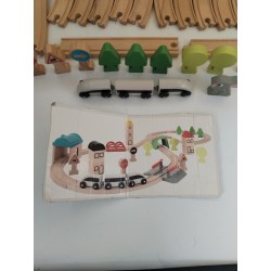 Trains En Bois IKEA LILLABO Railways 45 pièces Train Rails Jeu Jouet