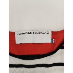 JC De Castelbaljac Pull Haut Tricot Sweat Marinière Rayures Zèbre Mondrian Mixte