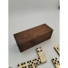 Grand Jeu De Dominos Ancien Double 6 Six Riveté Os Ébène 3 Rivets Jeux Domino