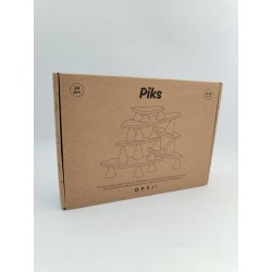OPPI Piks Small Kit Jeu Éducatif Bois Livret Planche Kapla Équilibre Tour Jenga