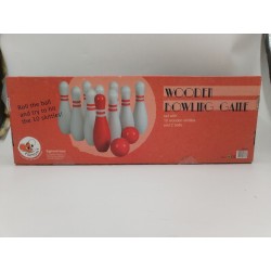 Wooden Bowling Game Egmont Jeu En Bois Jouet Neuf