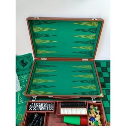 Coffret Jeux Ancien Au Nain Bleu Paris Backgammon Échecs Roulette Casino Dominos