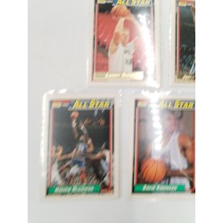 Lot 5 Cartes Topps NBA 1992 All Star Magic Johnson Larry Bird Cartes Basketball