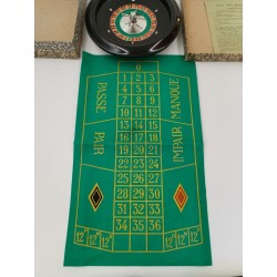 Jeu De Roulette Coffret Tapis Feutrine Casino Jeux Anciens 22 Centimètres 
