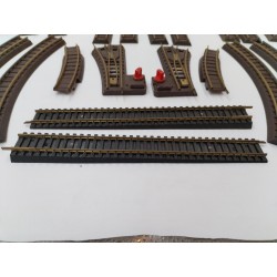 Lot De Rails Ancien Jouef Ho 622 628 Droit Courbe Aiguillage Montée Descentes