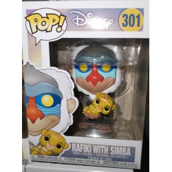 Funko Pop ! 301 Disney Lion King Rafiki With Baby Simba le Roi Lion