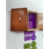 1900 Coffret De Jeux Mises Anciennes Os Ciselé Teinté 4 Couleurs Jeu Ancien 