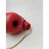 Bilboquet Rouge En Bois Peint 20 Cms Jouet Ancien