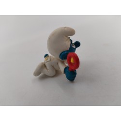 Schtroumpfs Bébé Pyjama Blanc Figurine Peyo Schleich Smurfs Jouet Jeu Vintage