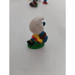 Schtroumpfs 1980 Rugby  Figurine Peyo Schleich Smurfs Jouet Jeu Vintage