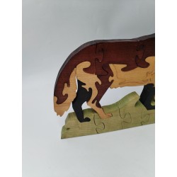 Puzzle Bois 3 D Artisanal La Louve 30 Cm Décoration Jeu Jouet