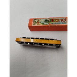 Ancien Harmonica Écho Hohner Germany Bell Métal Reeds Instruments De Musique 