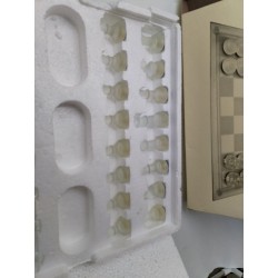 Grand Jeu D'échec En Verre Glass Chess Set Jeux Échecs
