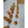 Beau Jeu D'échecs Ancien Bois Vernis Feutrine Look Staunton Classique Chavet