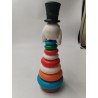 Jeu A Empiler Ancien Pyramide Rond Cercle Tête De Chien Jeux Eveil Vintage 