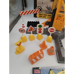 Lot Mega Bloks Cat Super Grue Engins Chantier Jouet Construction Caterpillar Jeu