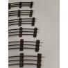 Lot De 6 Rails Courbes Po O Made In France Jep Fer Trains Ancien Jeu Miniature