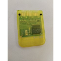 PlayStation Sony Memory Card Scph 1020 Jaune Fluo Carte Mémoire Jeux Vidéo
