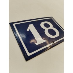 Plaque Émaillée Numéro 18 Rue Adresse Boîte Postale Maison