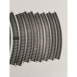 lot de 18 rails HO JOUEF COURBES N470 R -325 R-12 3/4 Trains Électriques Eclisse